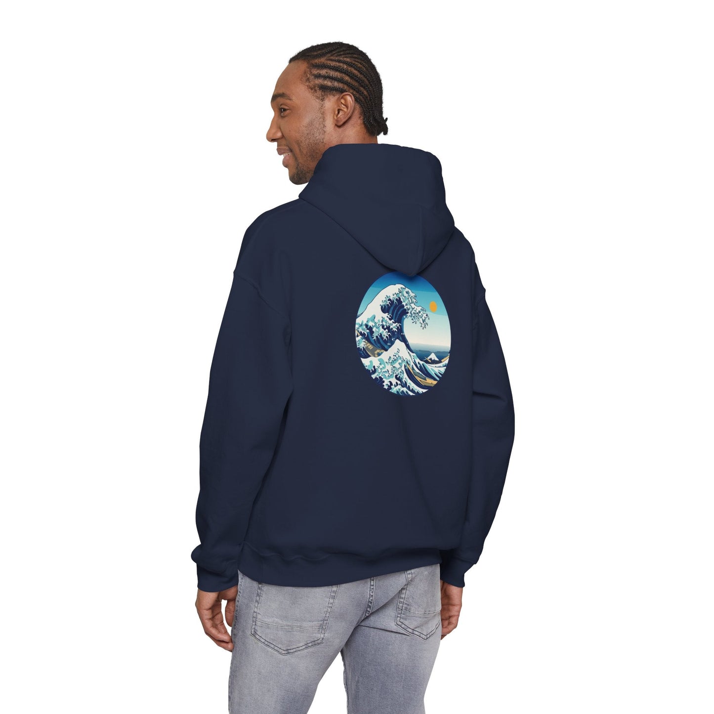 Ocean Wave Graphic Hoodie, Cozy Unisex Sweatshirt, Nature Lover Gift, Beach Vibes Apparel, Art-Inspired Clothing Boho Wear