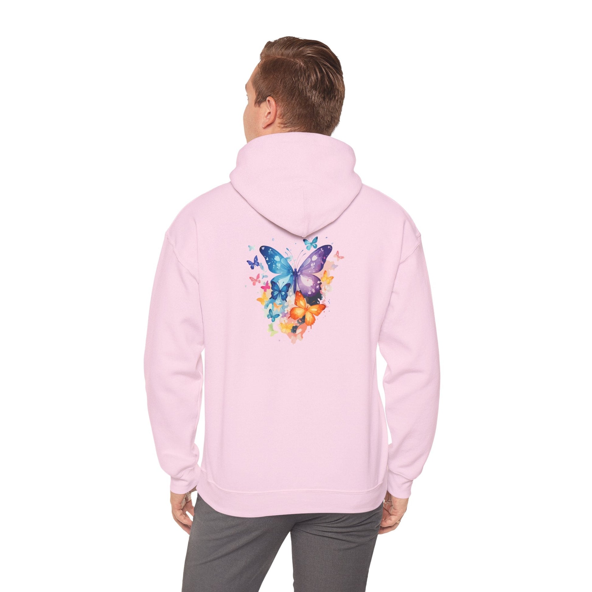 Colorful Butterfly Hoodie - Artistic Unisex Sweatshirt for Spring Adventures Printify