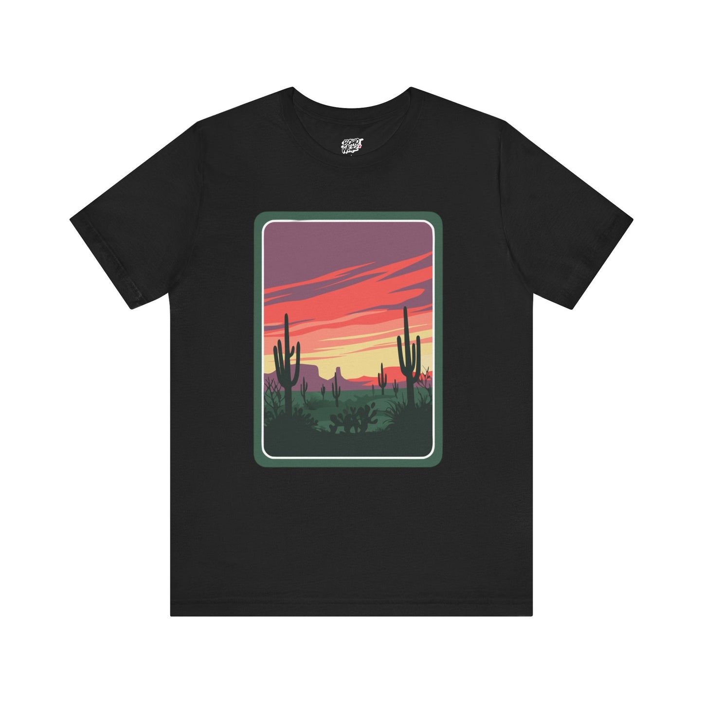 Desert Sunset Tee | Boho Style, Unisex Short Sleeve Shirt, Nature Lover Gift, Adventure Apparel, Outdoor Exploration Clothing Printify