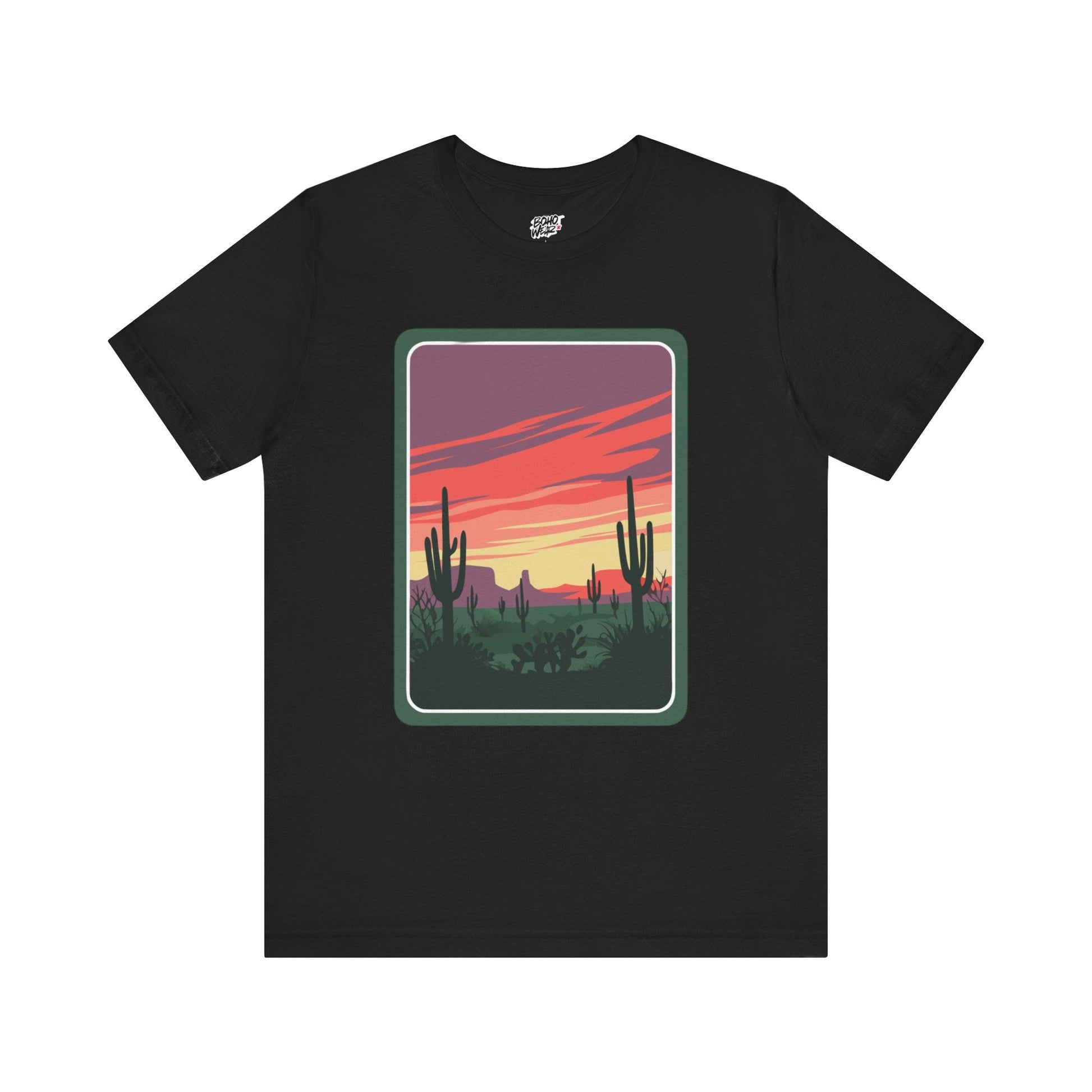 Desert Sunset Tee | Boho Style, Unisex Short Sleeve Shirt, Nature Lover Gift, Adventure Apparel, Outdoor Exploration Clothing Printify