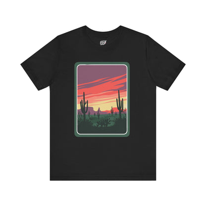 Desert Sunset Tee | Boho Style, Unisex Short Sleeve Shirt, Nature Lover Gift, Adventure Apparel, Outdoor Exploration Clothing Printify