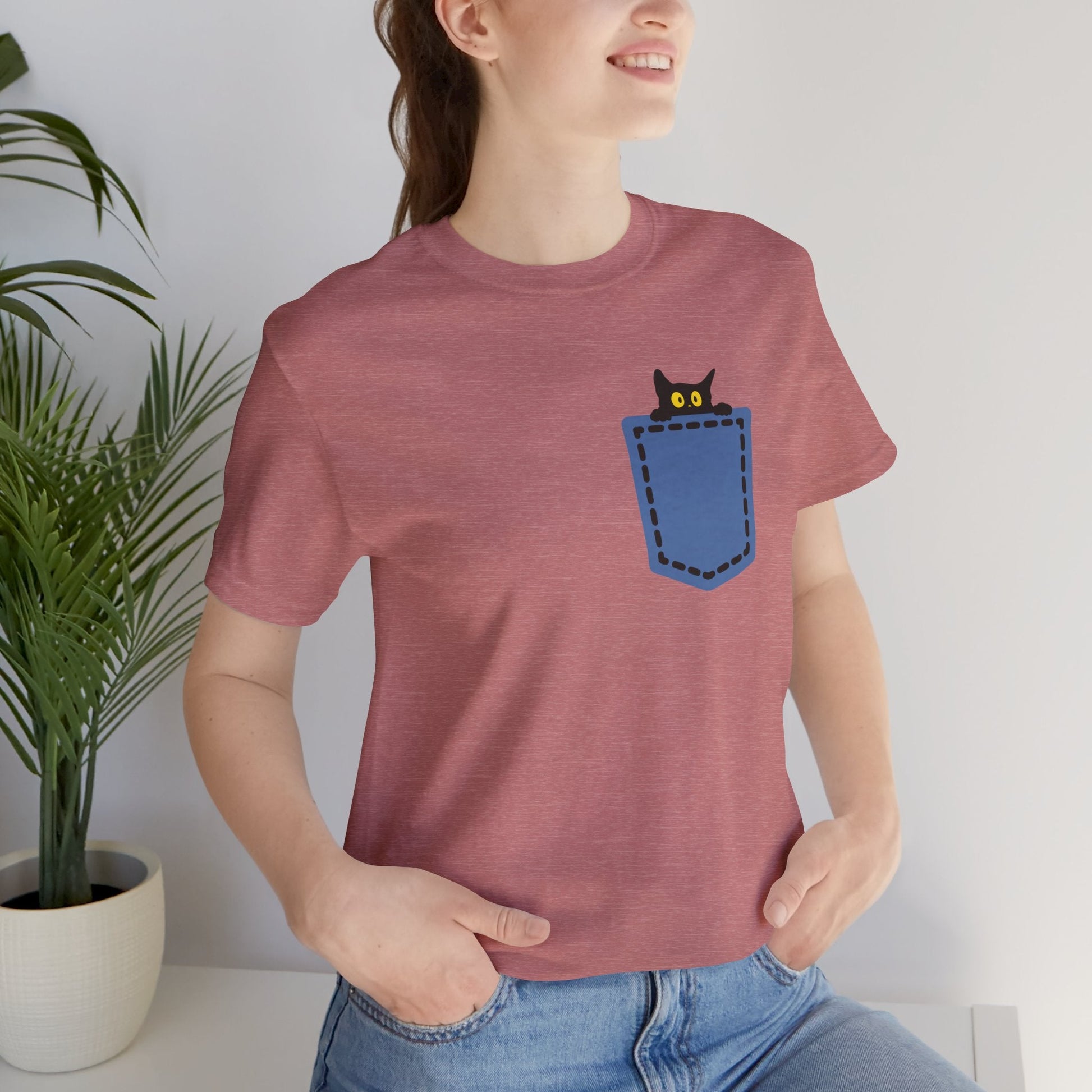 Cat Pocket Tee Boho Wear