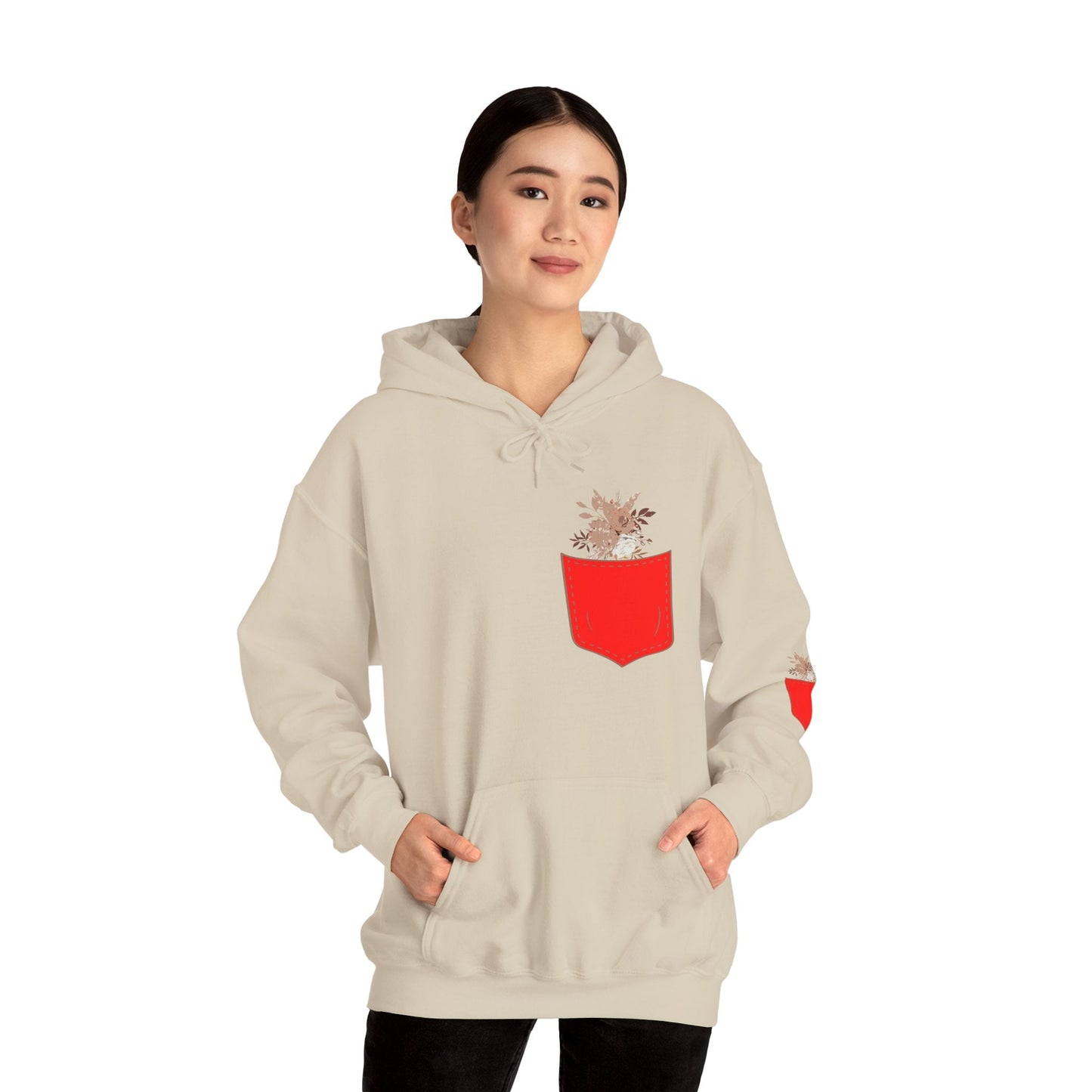 Funny Botanic Autumn Unisex Hoodie Sweatshirt with Pocket Flowers Printify