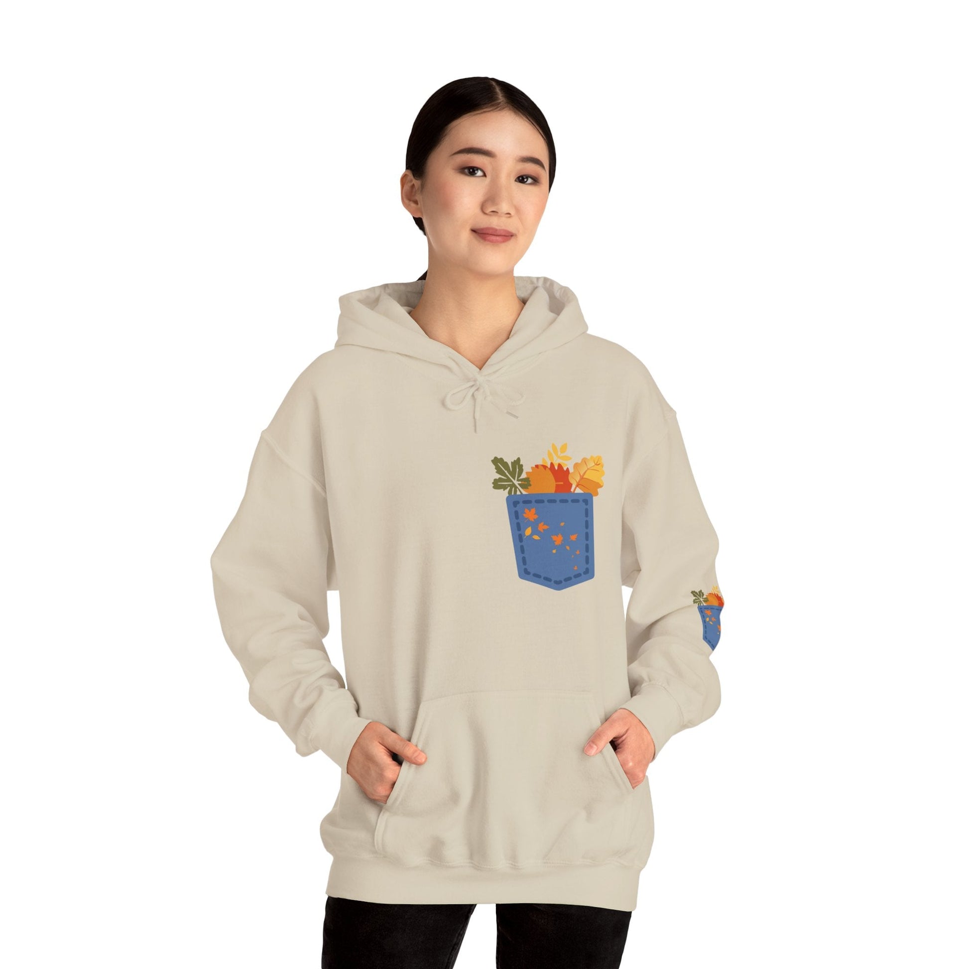 Floral Pocket Hoodie - Cozy Unisex Sweatshirt for Gardening Lovers Boho Wear