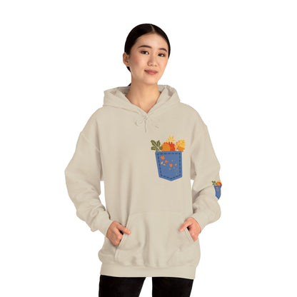 Floral Pocket Hoodie - Cozy Unisex Sweatshirt for Gardening Lovers Boho Wear