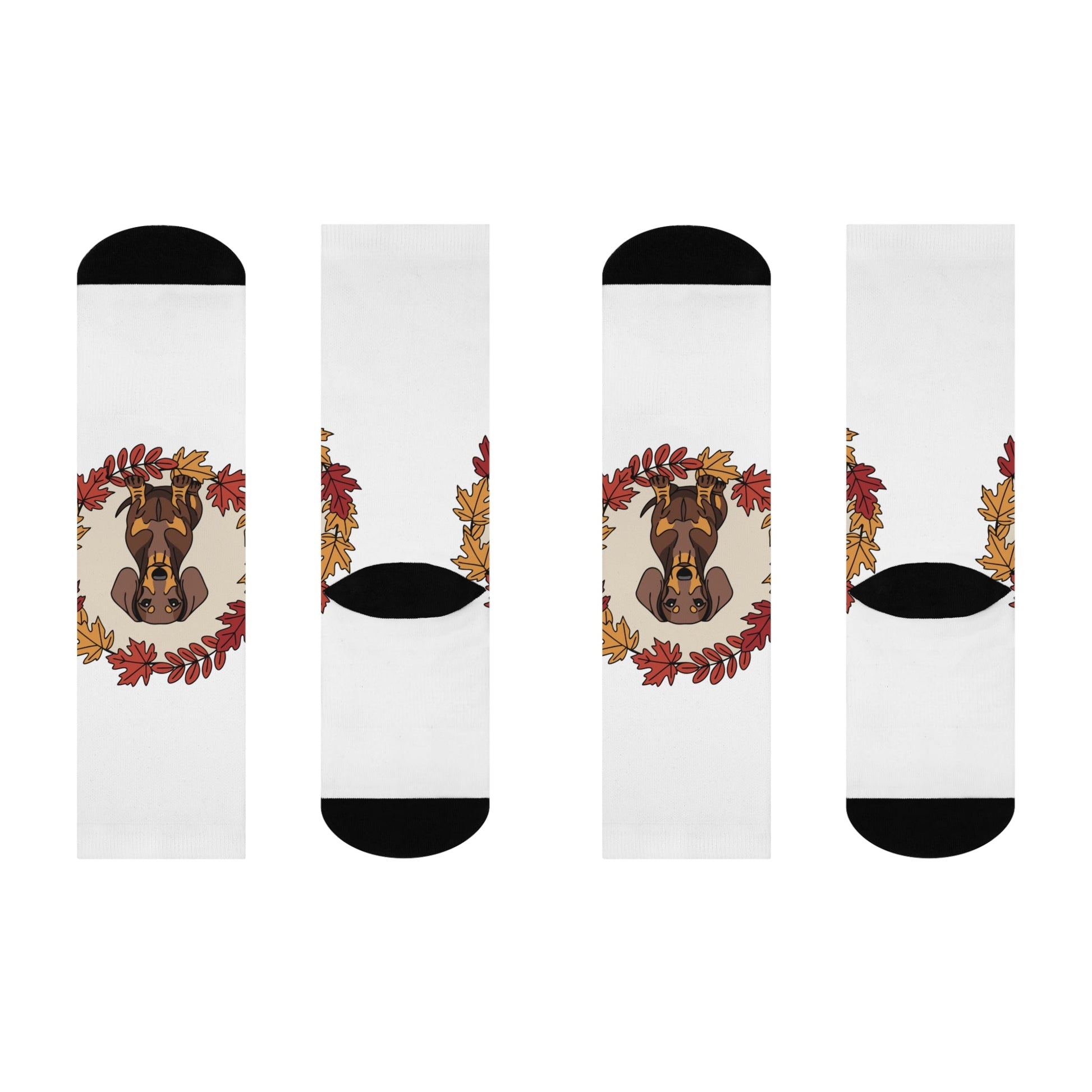 Autumn Dog Lover Crew Socks Printify