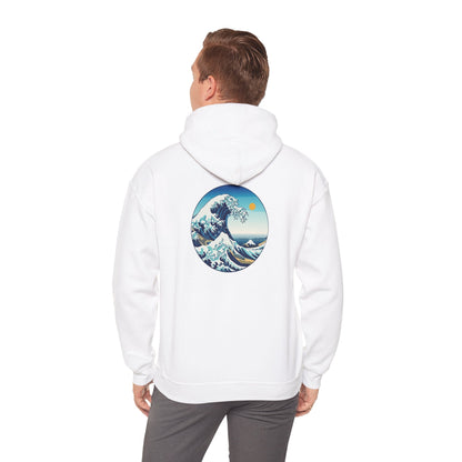 Ocean Wave Graphic Hoodie, Cozy Unisex Sweatshirt, Nature Lover Gift, Beach Vibes Apparel, Art-Inspired Clothing Printify