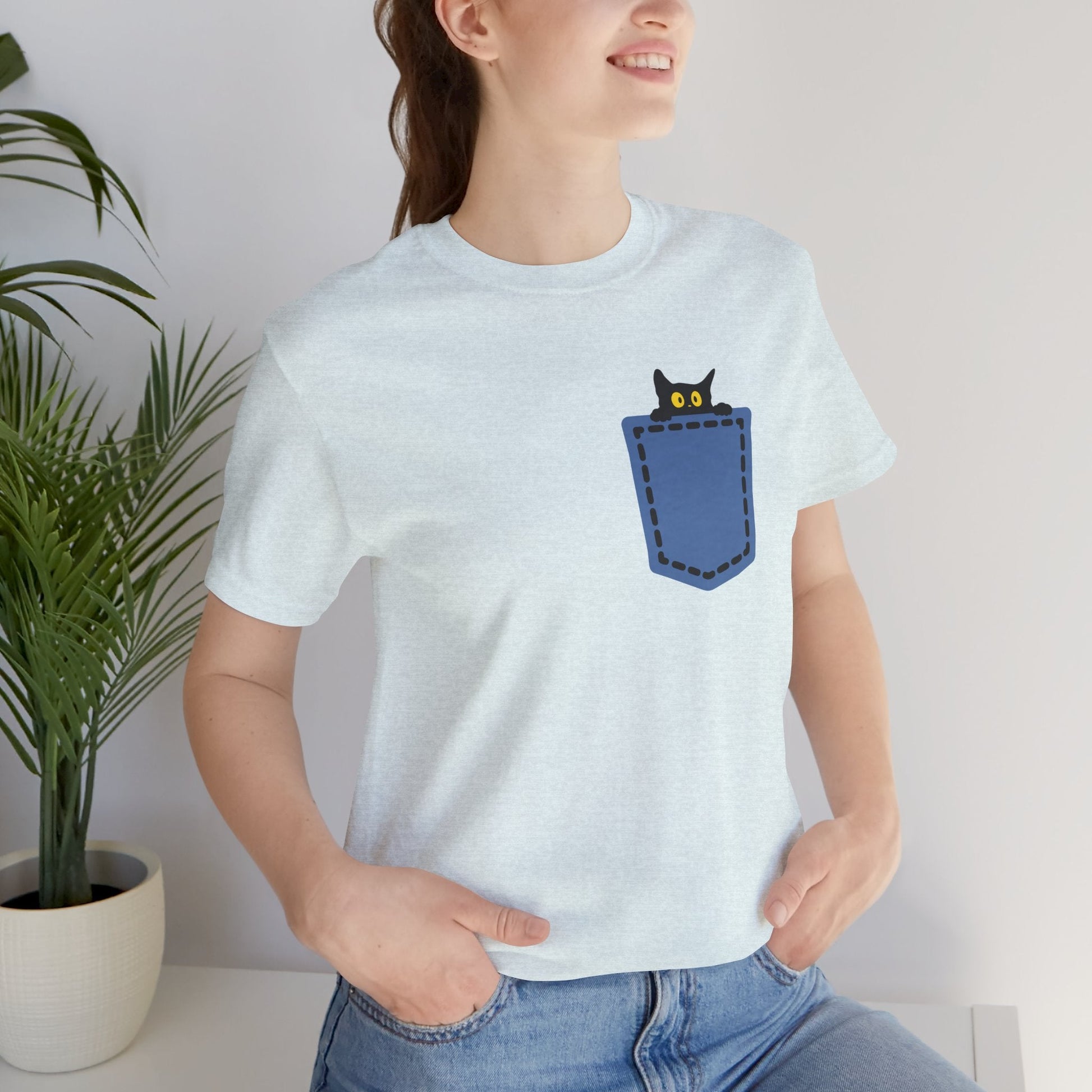 Cat Pocket Tee Boho Wear