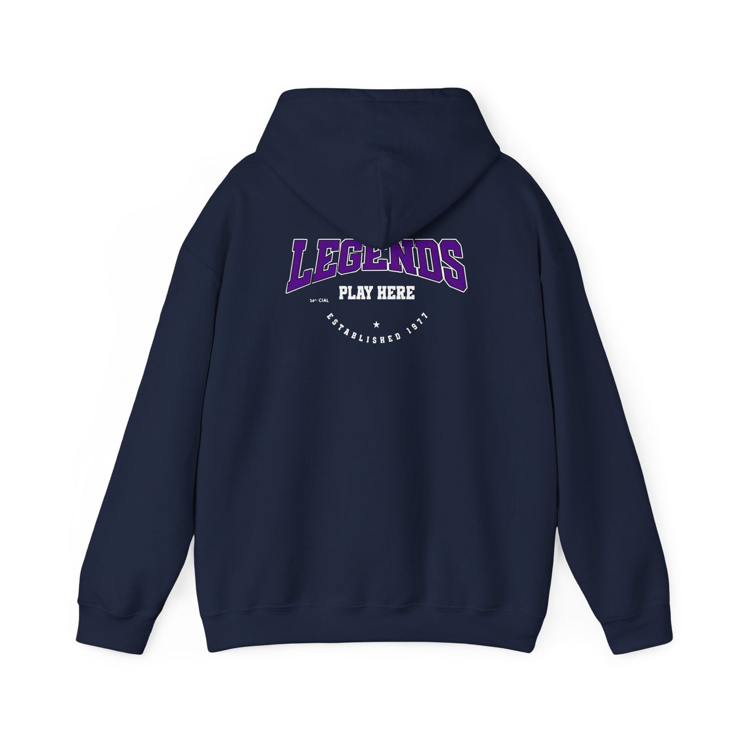 Legends Play Here Hoodie | Unisex Heavy Blend™ Sweatshirt for Gamers, Casual Wear, Friends Gatherings, Cozy Gift Ideas, Unique Style Boho Wear