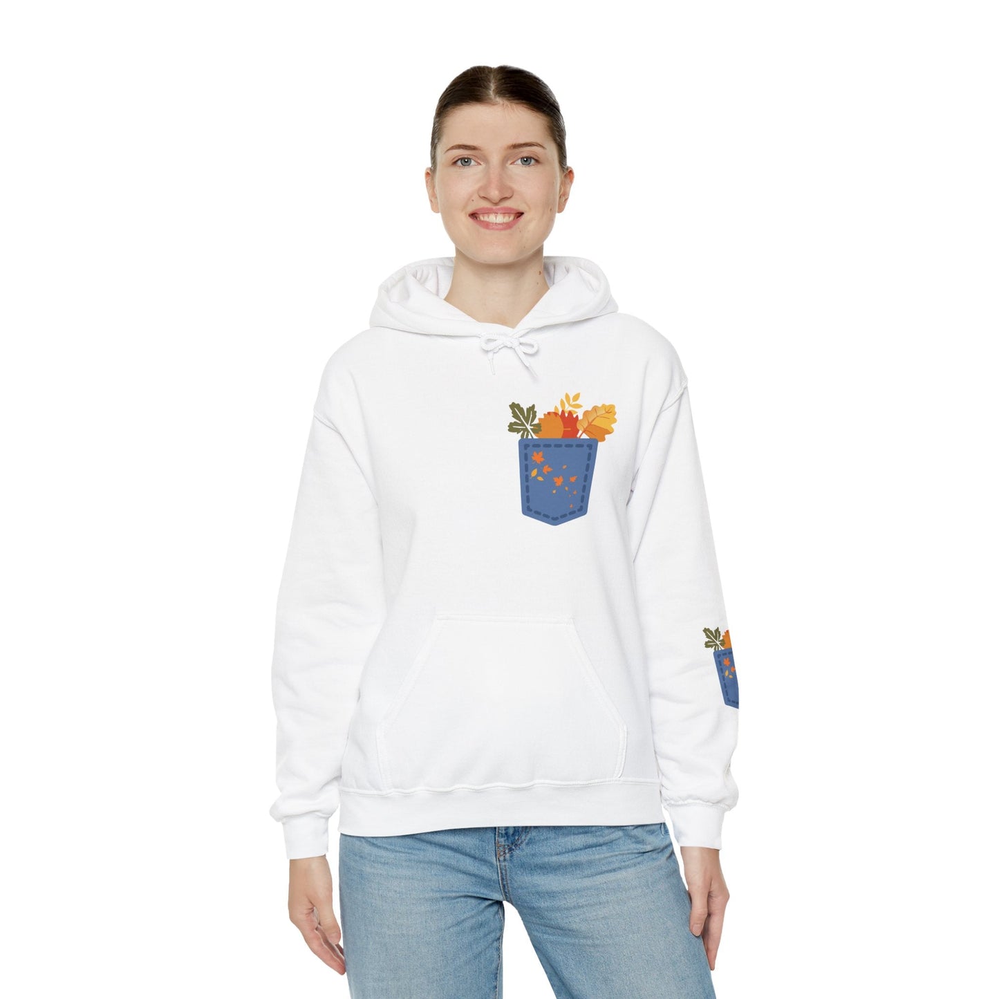 Floral Pocket Hoodie - Cozy Unisex Sweatshirt for Gardening Lovers Boho Wear