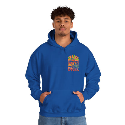 Colorful Retro Hoodie - Perfect for Cozy Days and Celebrations Printify
