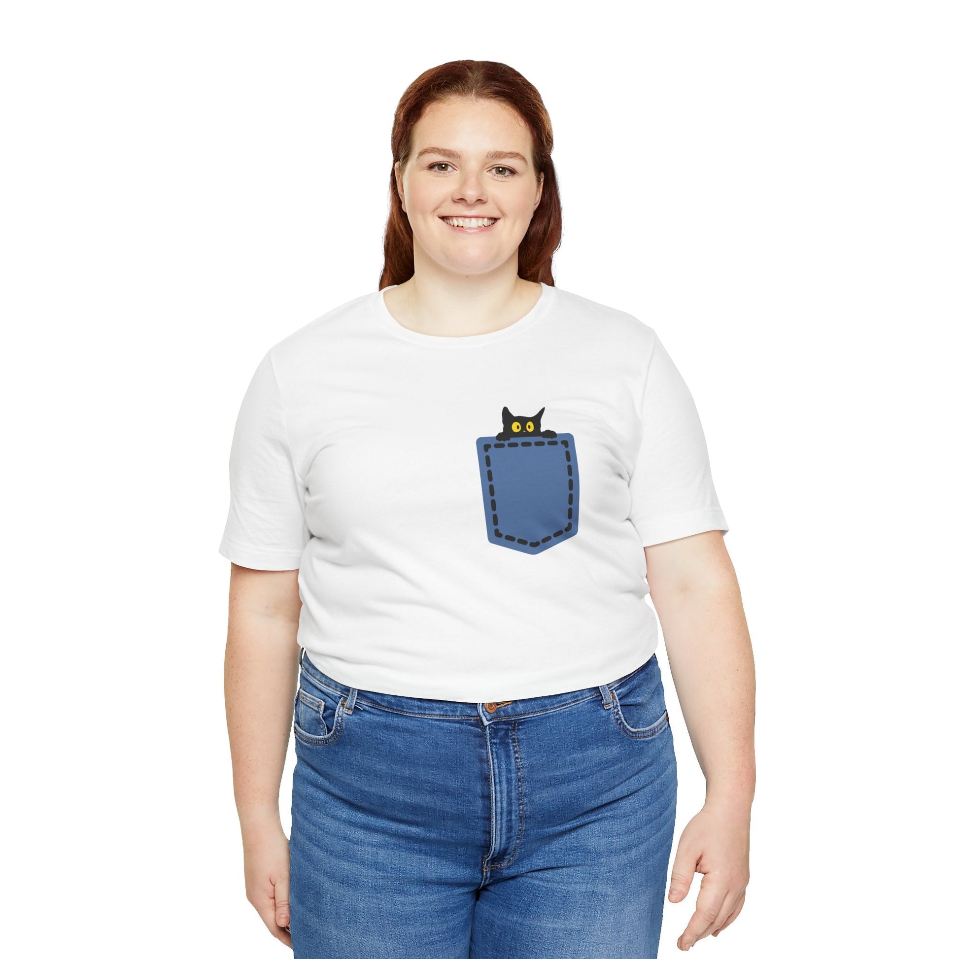 Cat Pocket Tee Printify