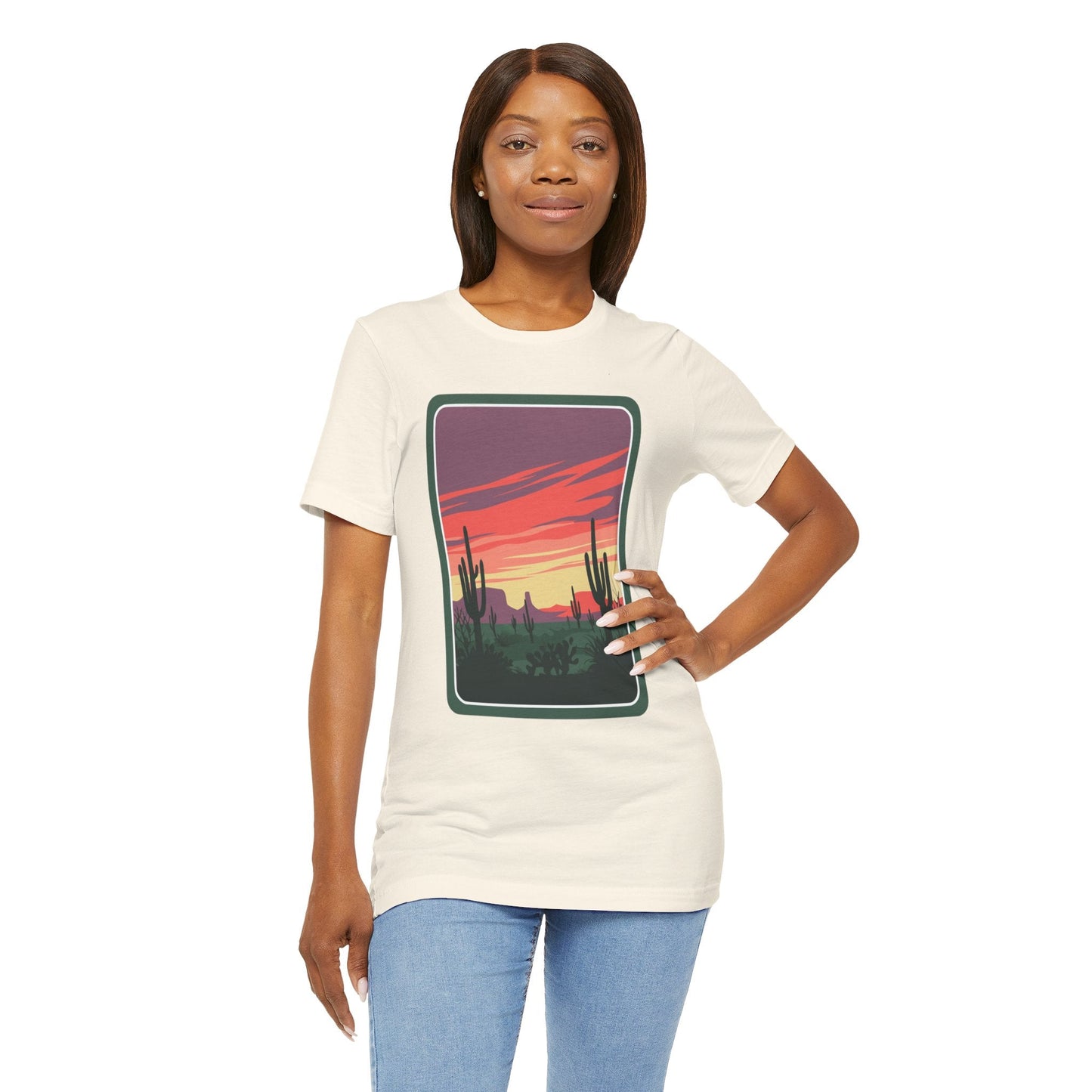 Desert Sunset Tee | Boho Style, Unisex Short Sleeve Shirt, Nature Lover Gift, Adventure Apparel, Outdoor Exploration Clothing Printify