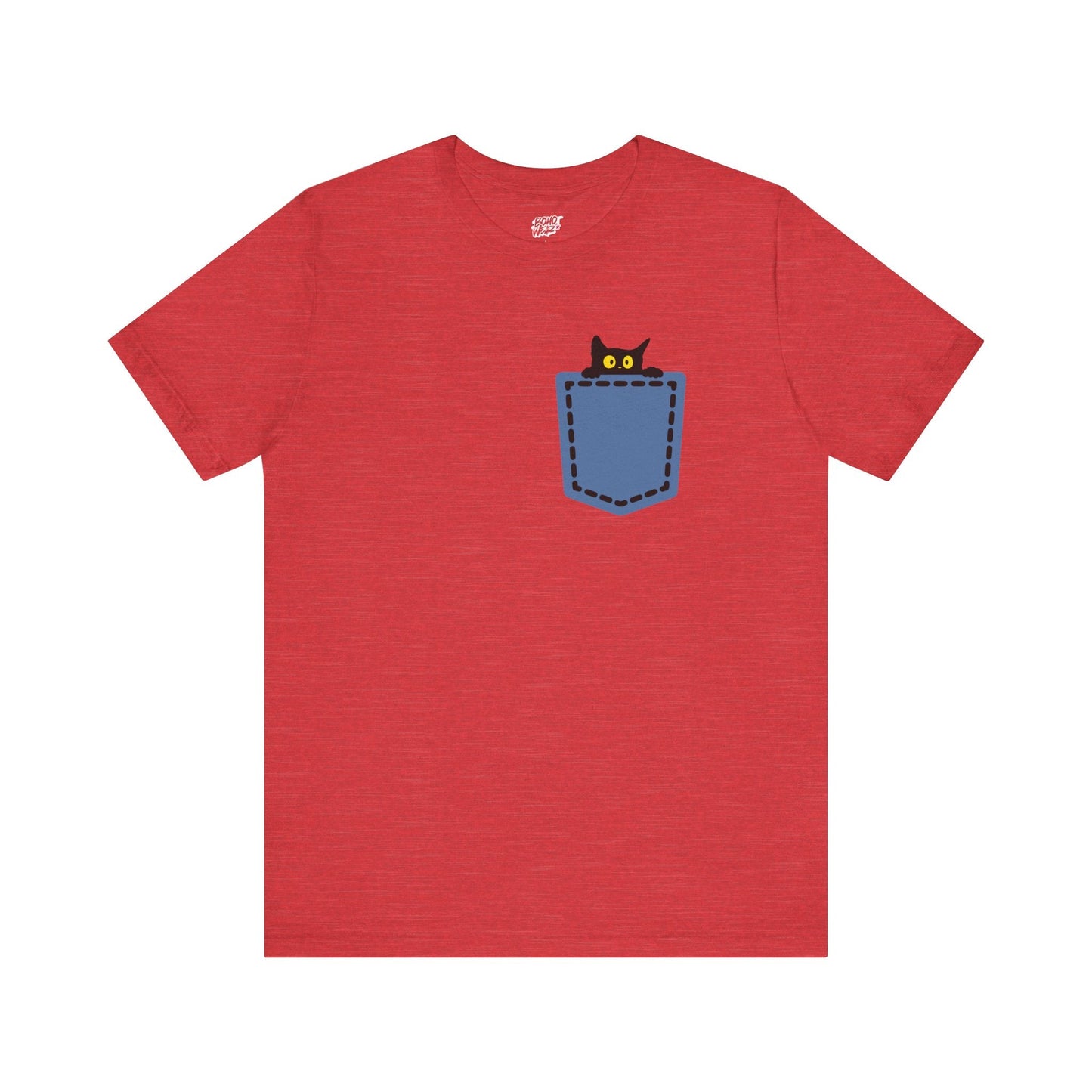 Cat Pocket Tee Printify