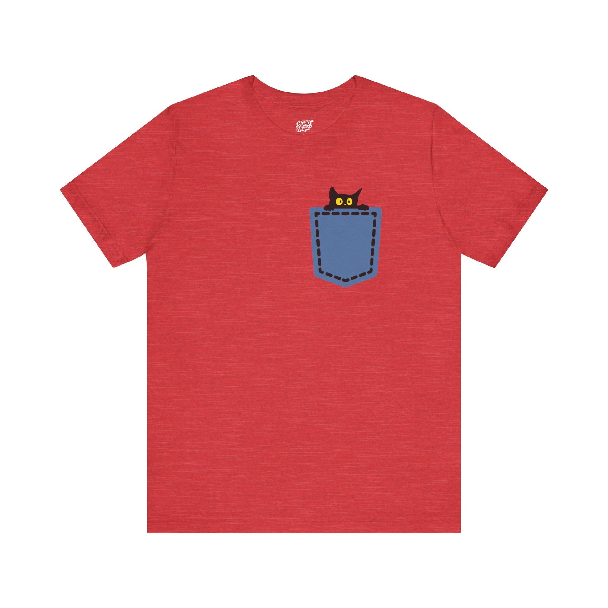 Cat Pocket Tee Printify