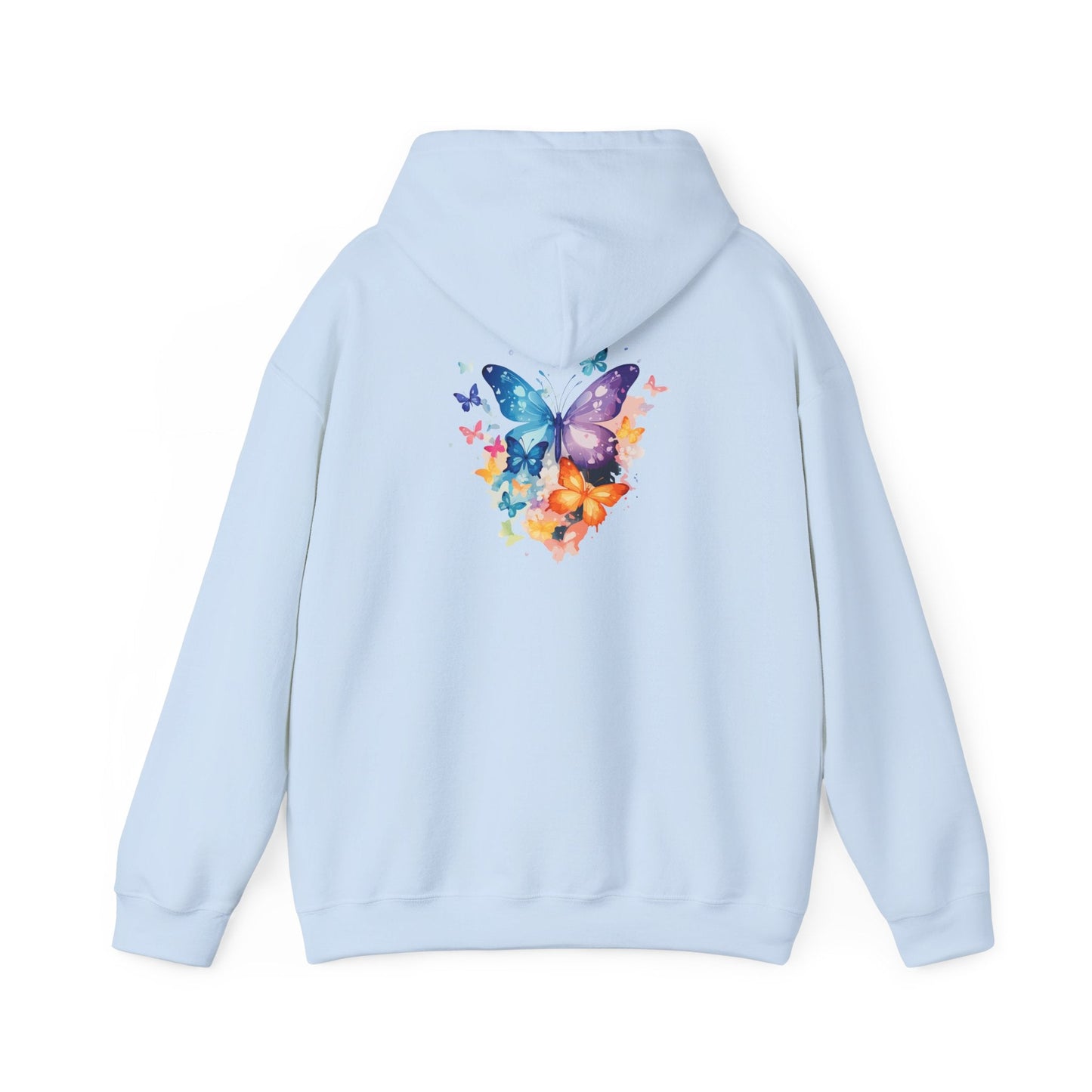 Colorful Butterfly Hoodie - Artistic Unisex Sweatshirt for Spring Adventures Printify