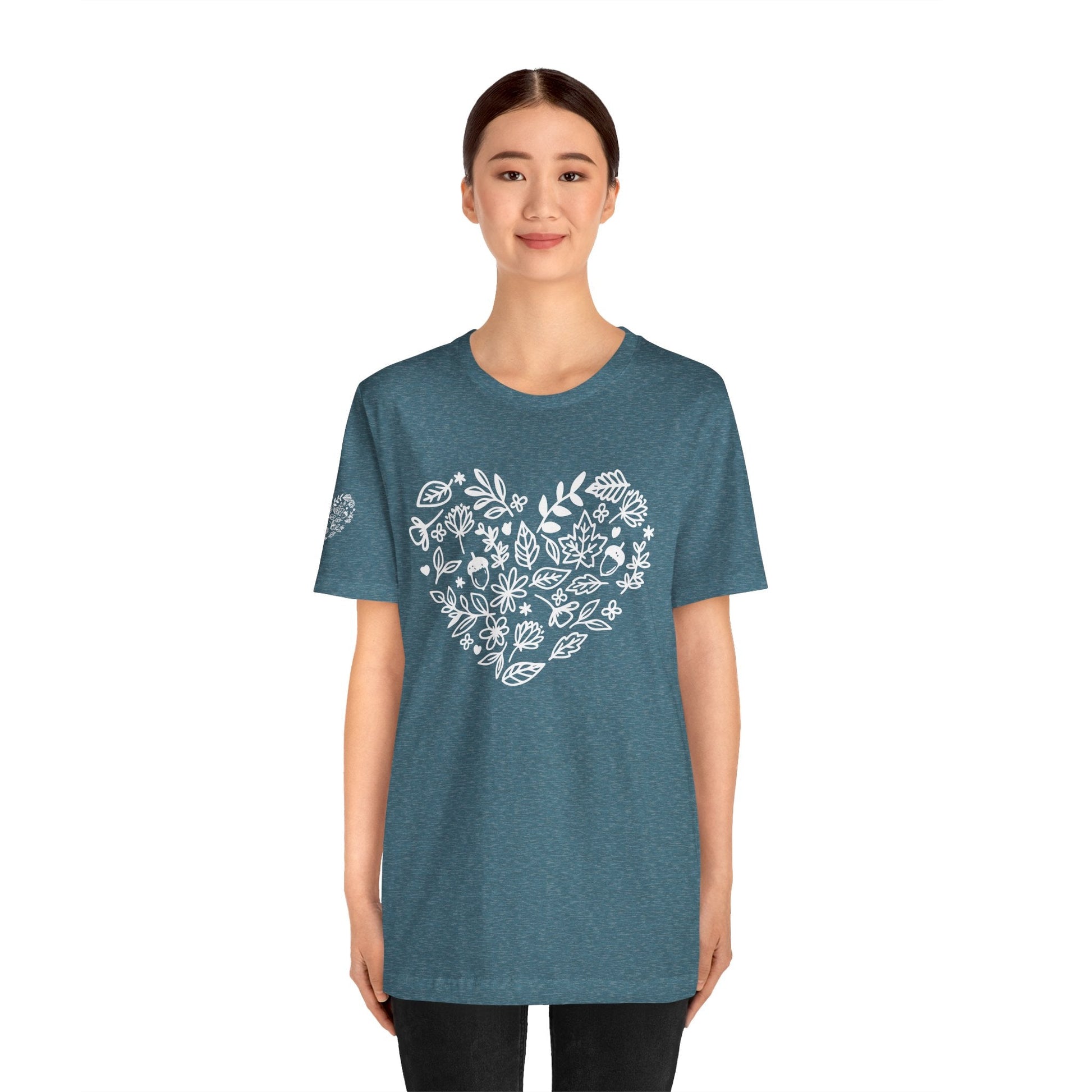 Floral Heart Tee Printify