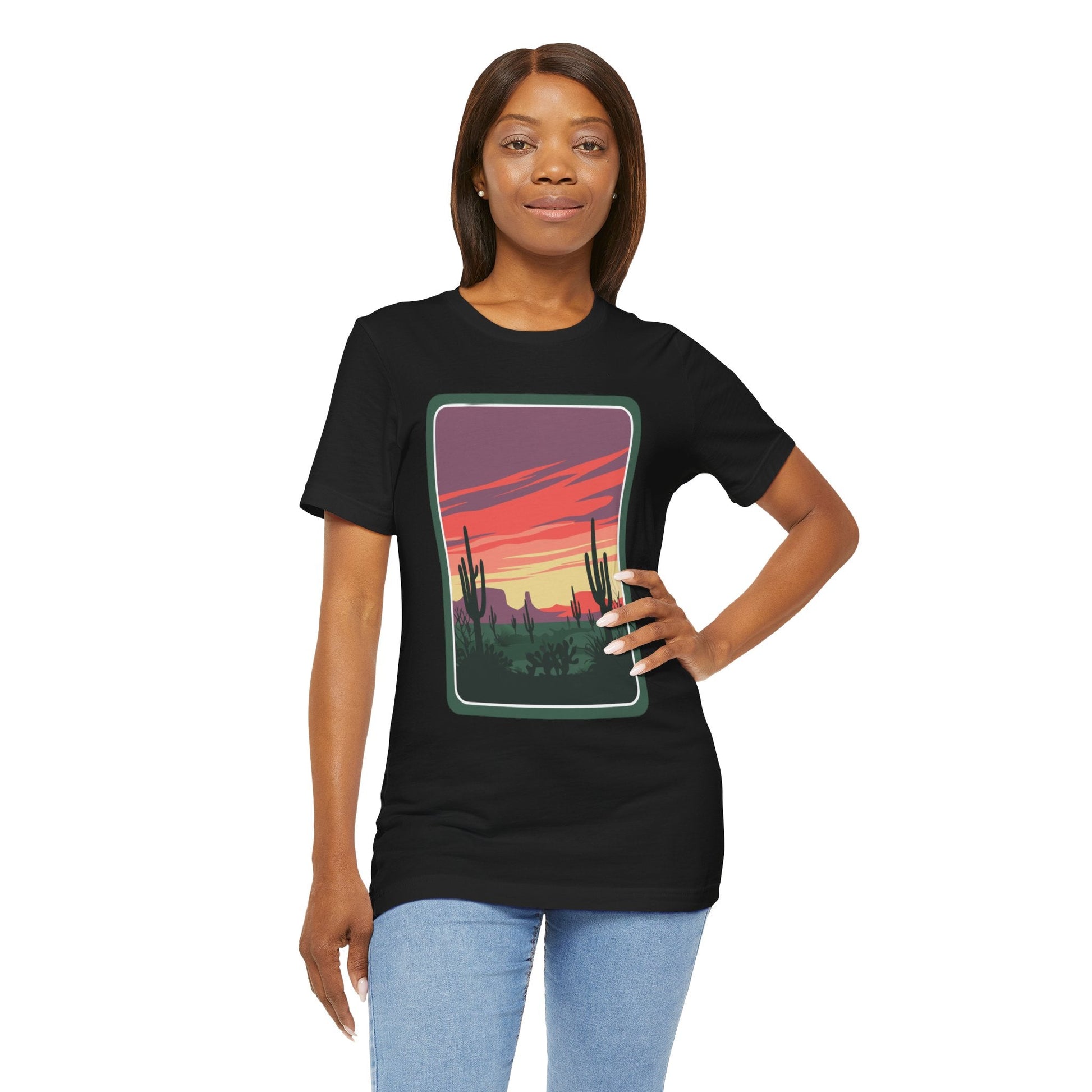 Desert Sunset Tee | Boho Style, Unisex Short Sleeve Shirt, Nature Lover Gift, Adventure Apparel, Outdoor Exploration Clothing Printify