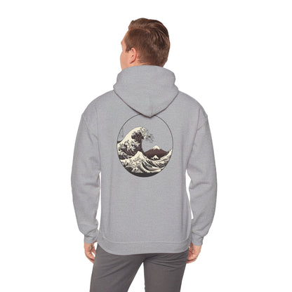 Ocean Wave Graphic Hoodie, Unisex Sweatshirt Gift, Beach Lover Apparel, Cozy Layering, Nature-Inspired Gift Printify