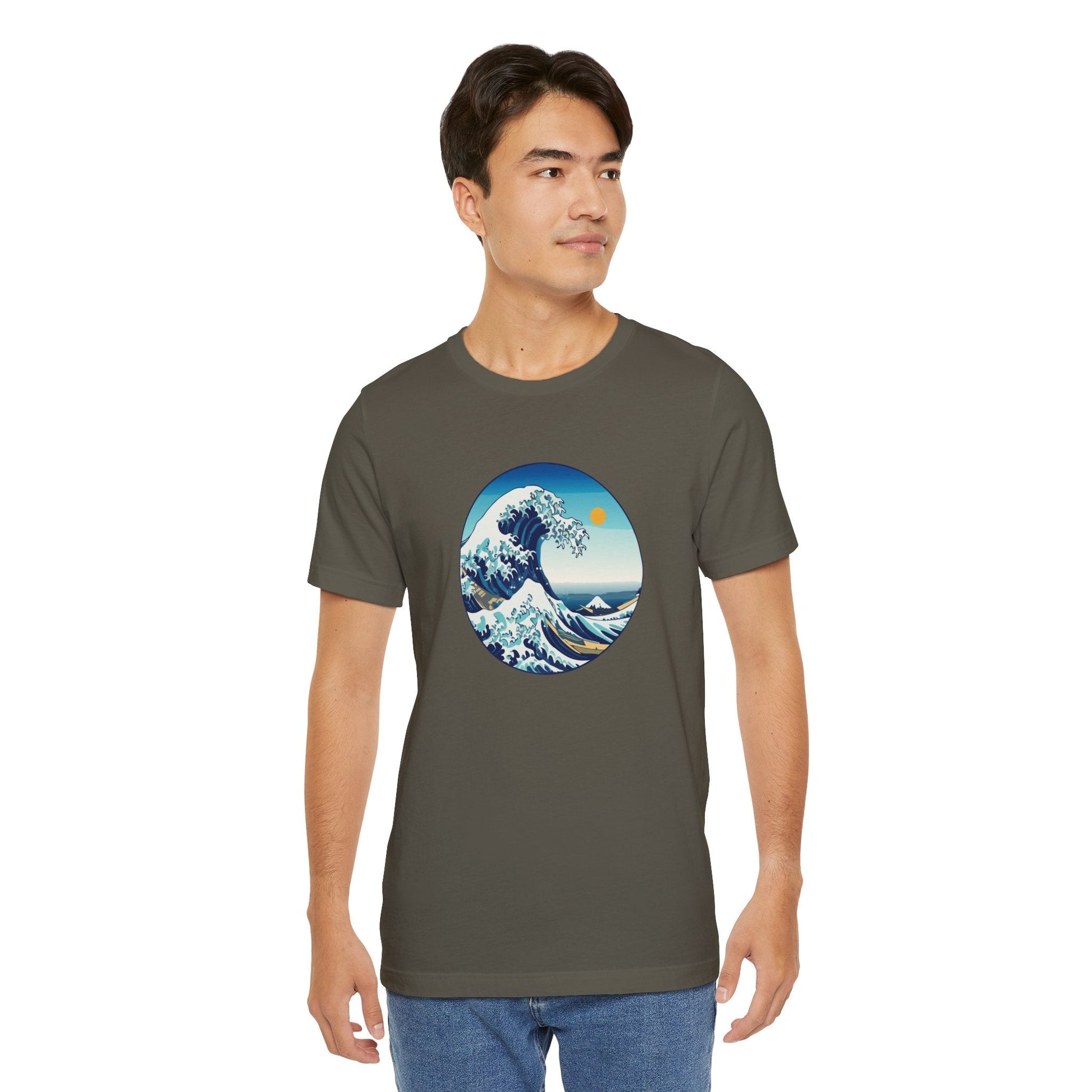 Ocean Wave Graphic Tee - Perfect for Beach Lovers, Summer Vibes, Casual Outfits, Gift for Surfers, Eco-Friendly Fashion Printify