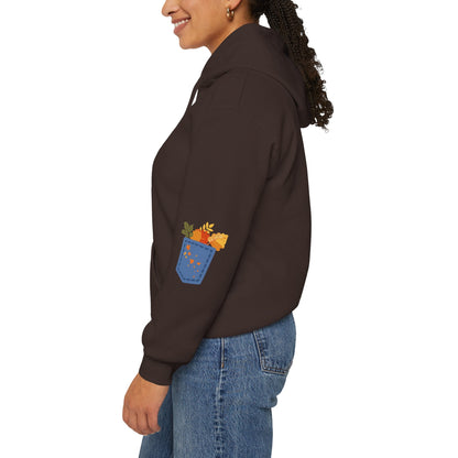 Floral Pocket Hoodie - Cozy Unisex Sweatshirt for Gardening Lovers Boho Wear