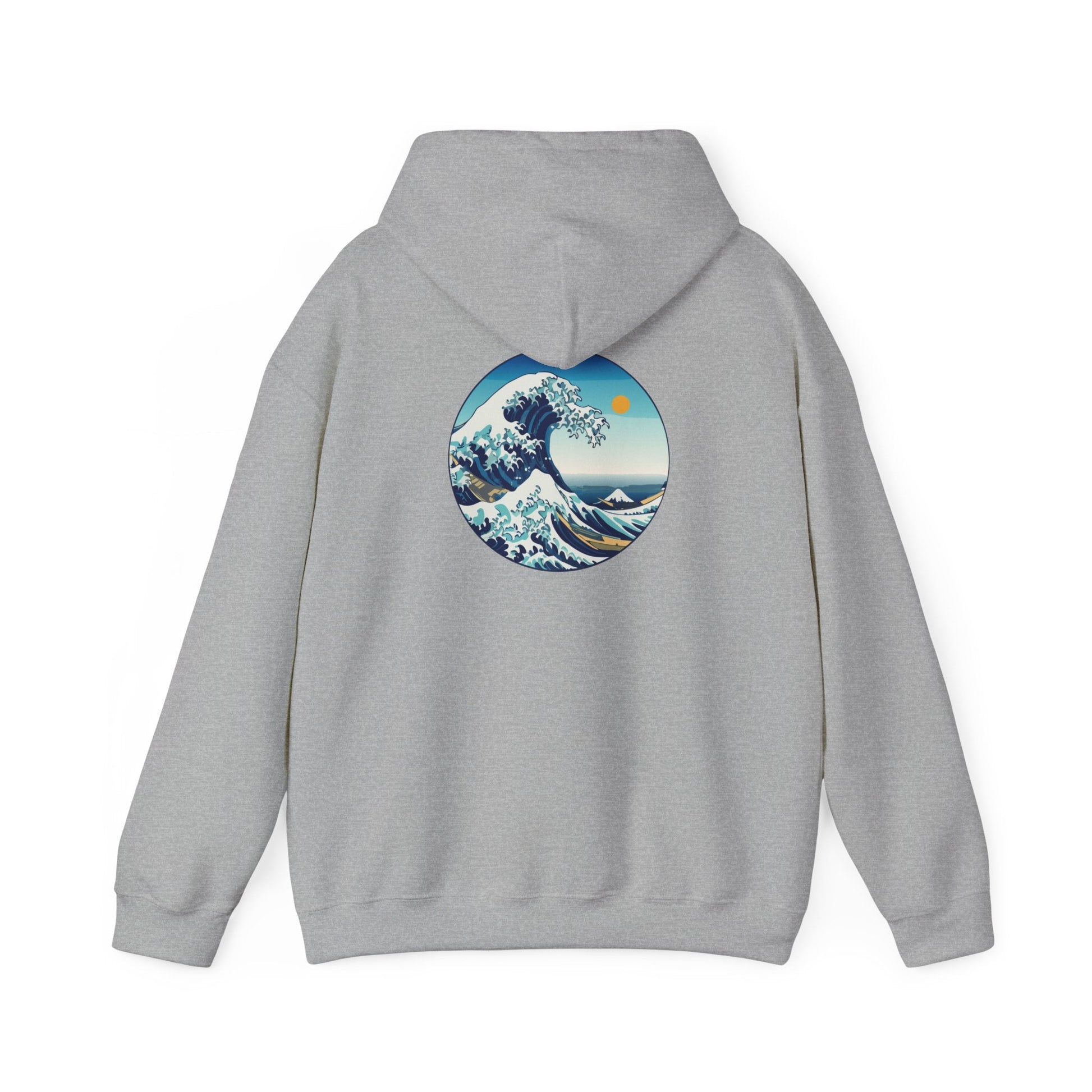 Ocean Wave Graphic Hoodie, Cozy Unisex Sweatshirt, Nature Lover Gift, Beach Vibes Apparel, Art-Inspired Clothing Printify
