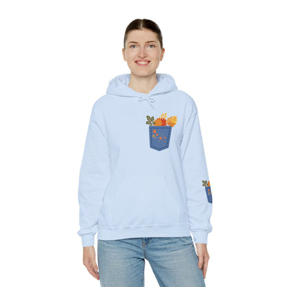Floral Pocket Hoodie - Cozy Unisex Sweatshirt for Gardening Lovers Boho Wear