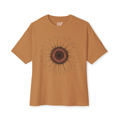 Sunflower Boho Oversized Tee - Funny Unisex T-Shirt Printify
