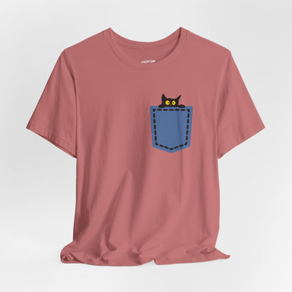 Cat Pocket Tee Printify