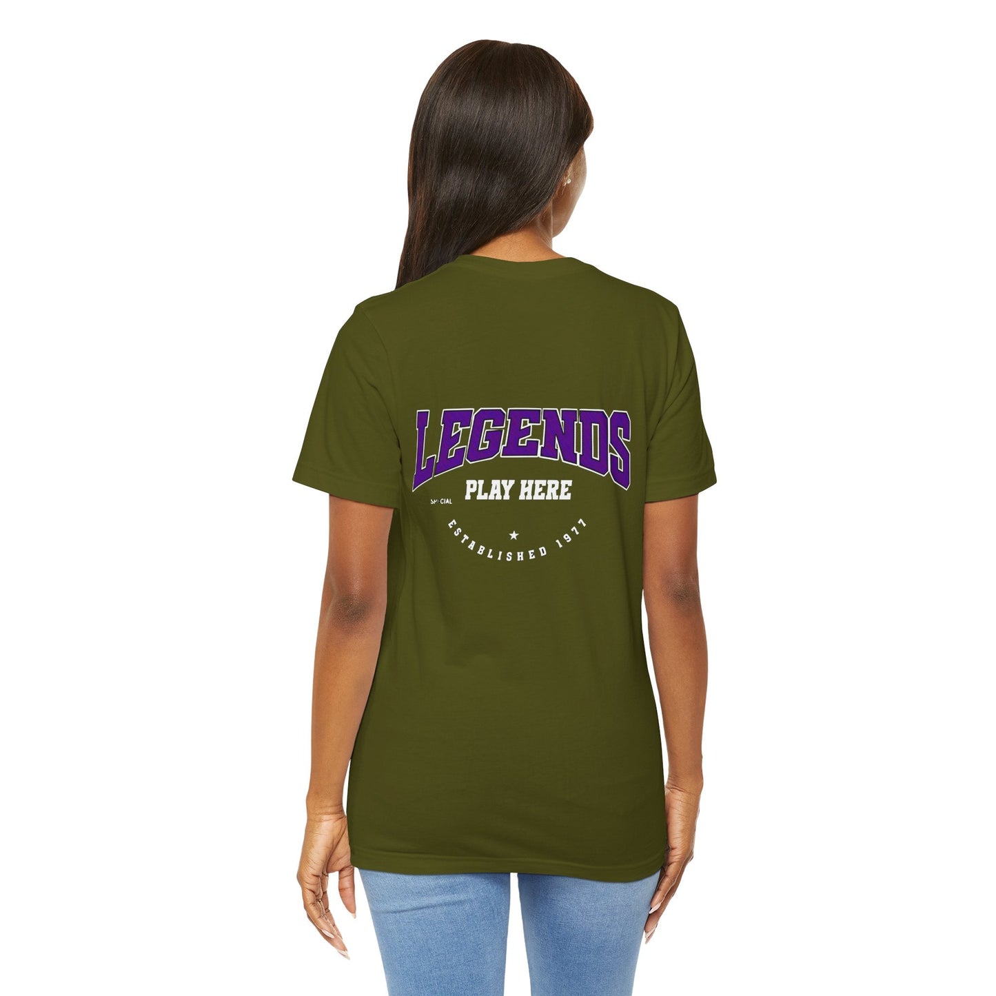 Legends Play Here Tee, Casual Unisex T-Shirt, Gift for Gamers, Birthday, Sports Fan Apparel, Comfortable Everyday Wear Boho Wear