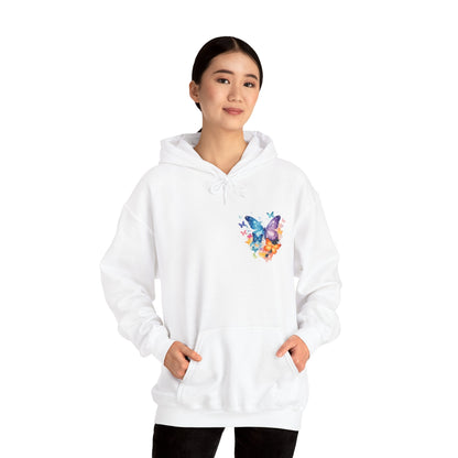Colorful Butterfly Hoodie - Artistic Unisex Sweatshirt for Spring Adventures Printify