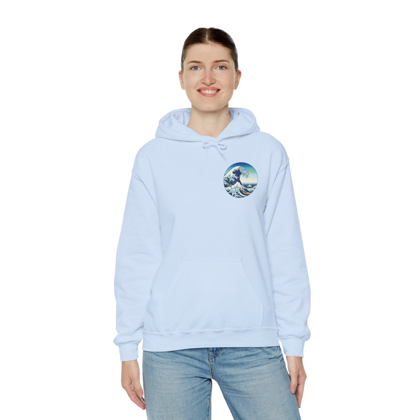 Ocean Wave Graphic Hoodie, Cozy Unisex Sweatshirt, Nature Lover Gift, Beach Vibes Apparel, Art-Inspired Clothing Boho Wear