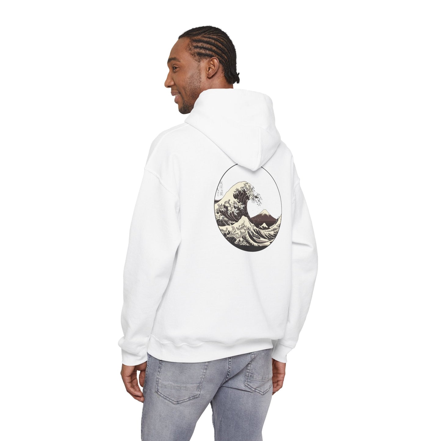 Ocean Wave Graphic Hoodie, Unisex Sweatshirt Gift, Beach Lover Apparel, Cozy Layering, Nature-Inspired Gift Printify